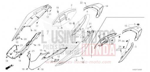 BODY COVER/REAR GRIP NSS125ADT de 2026